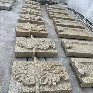 武汉 黄金麻花岗岩别墅外墙雕刻板