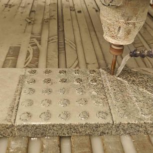 武汉 芝麻白花岗岩石材盲人石、盲道石、盲点石