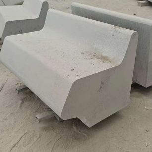 武汉 芝麻白花岗岩异形坐凳，石凳