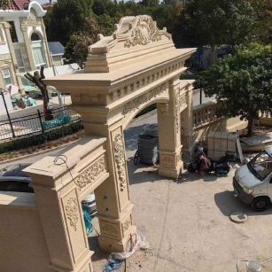 武汉 黄金麻荔枝面花岗岩别墅门楼