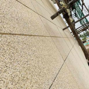 武汉 黄金麻花岗岩荔枝面外墙干挂石材效果示例