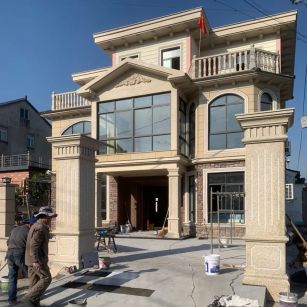 武汉 黄金麻花岗岩荔枝面别墅外墙干挂私家专属