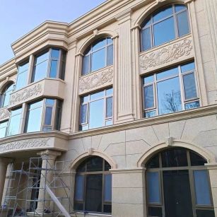 武汉 黄金麻花岗岩别墅外墙干挂