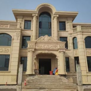 武汉 黄金麻花岗岩别墅外墙干挂