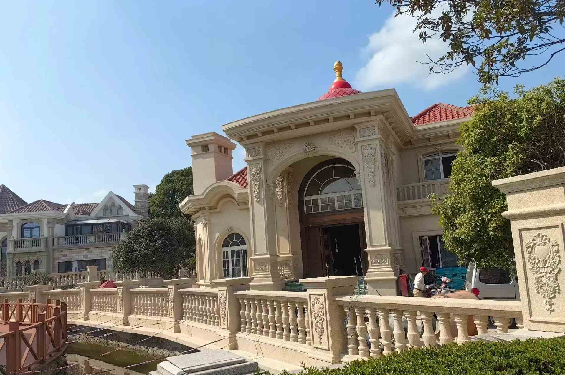 武汉 黄金麻花岗岩欧式别墅