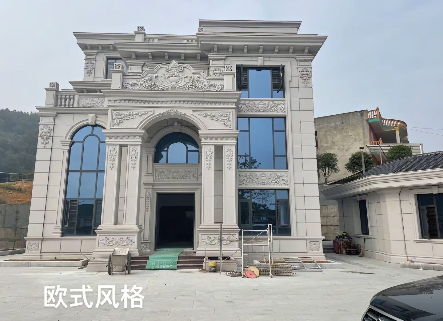 武汉 白麻花岗岩别墅外墙干挂