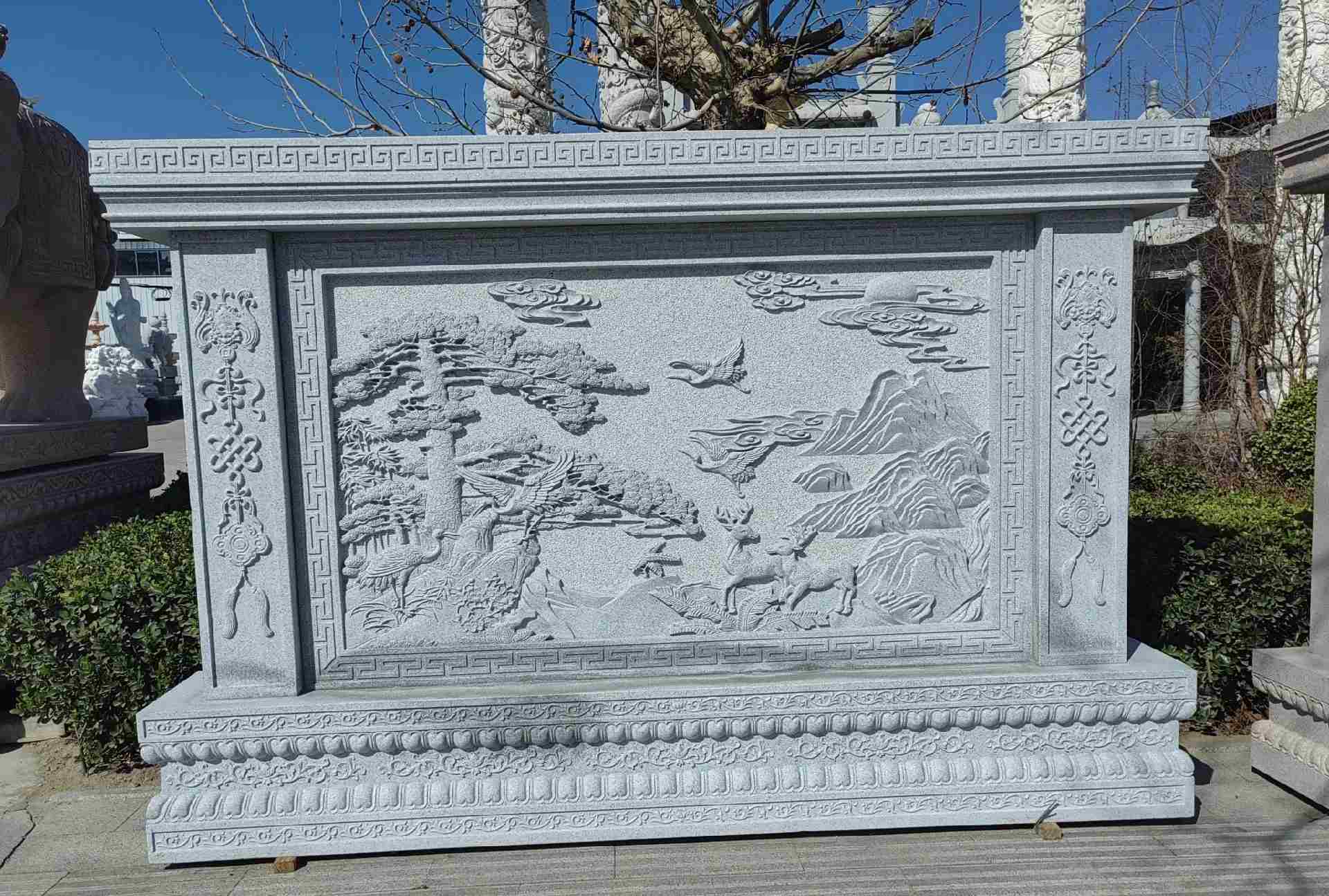 武汉 芝麻白大型照壁，屏风，影壁