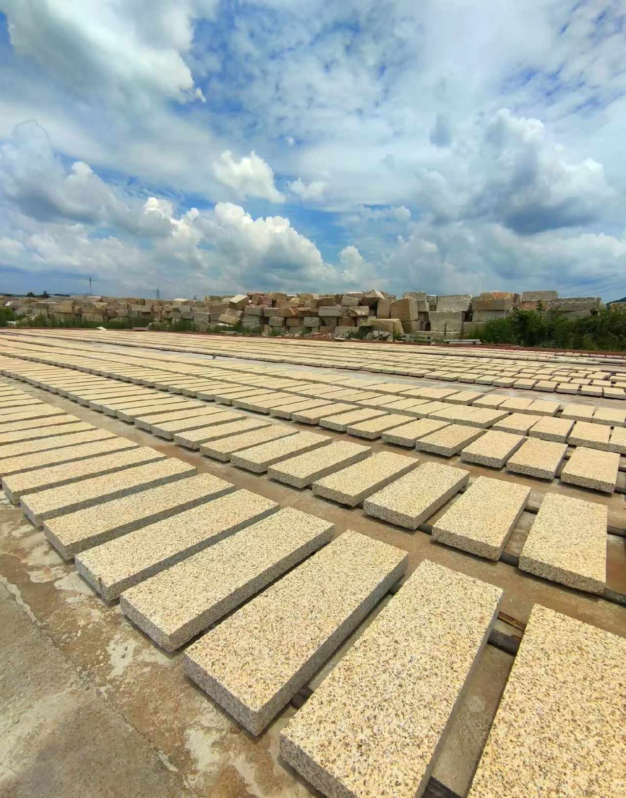 武汉 黄金麻荔枝面花岗岩石材地铺石防护中