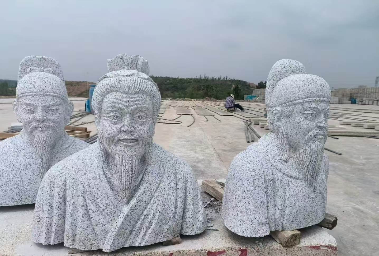 武汉 白麻花岗岩石材人物立体雕刻