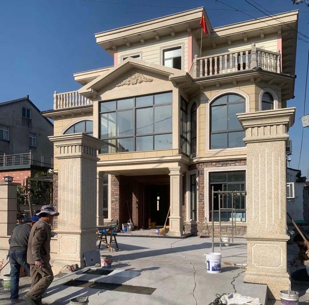 武汉 黄金麻花岗岩荔枝面别墅外墙干挂私家专属